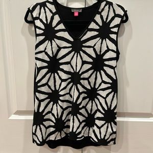 Black and white blouse